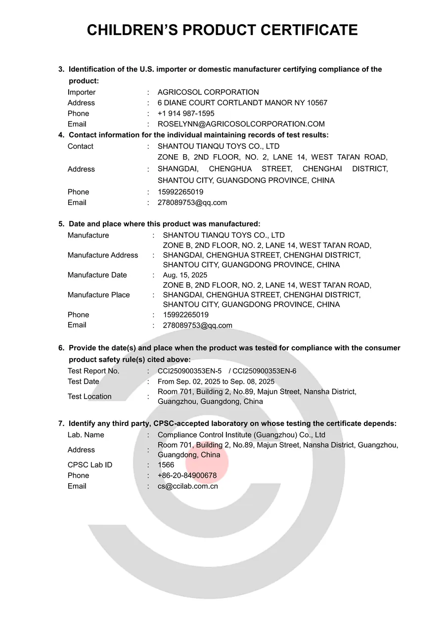 CPC certificate, second model